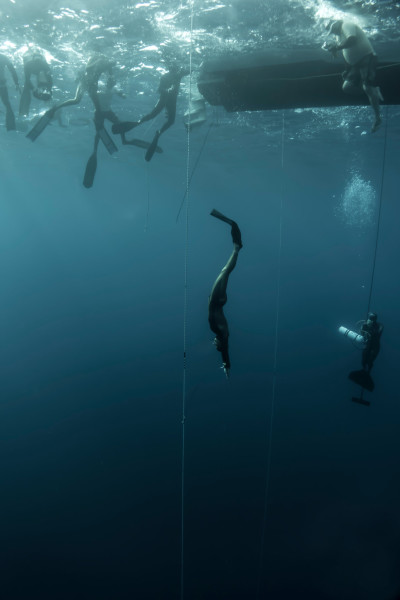 Molchanova in the 2014 team world championships. “The world has lost its greatest free diver,” a world-record holder said. Credit Alessandro Madeddu